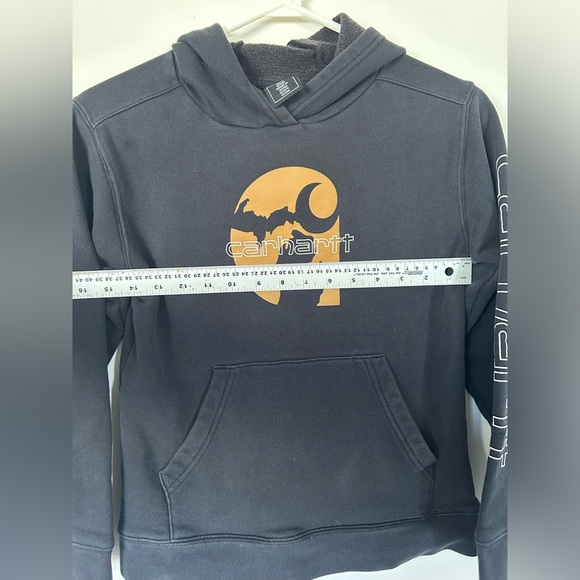 Carhartt Boys Black Hoodie Size 10-12 - Picture 6 of 7